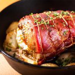 Receta - Lomo relleno con hongos y acompañado de vegetales