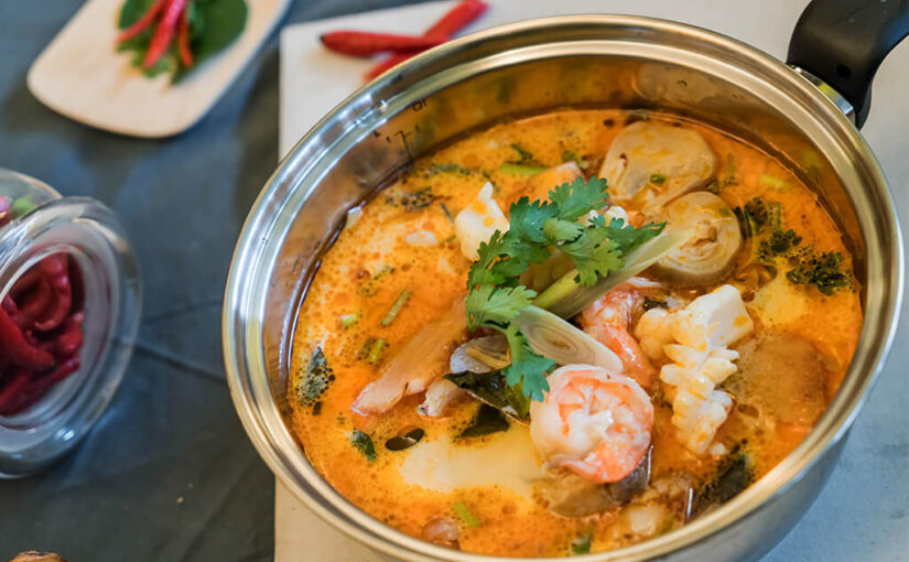 Sopa cremosa de Mariscos