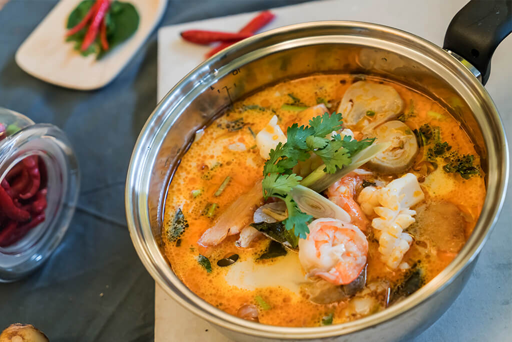 Sopa cremosa de Mariscos