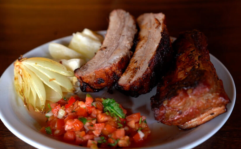 Cena especial para celebrar la navidad: Costilla a la barbacoa