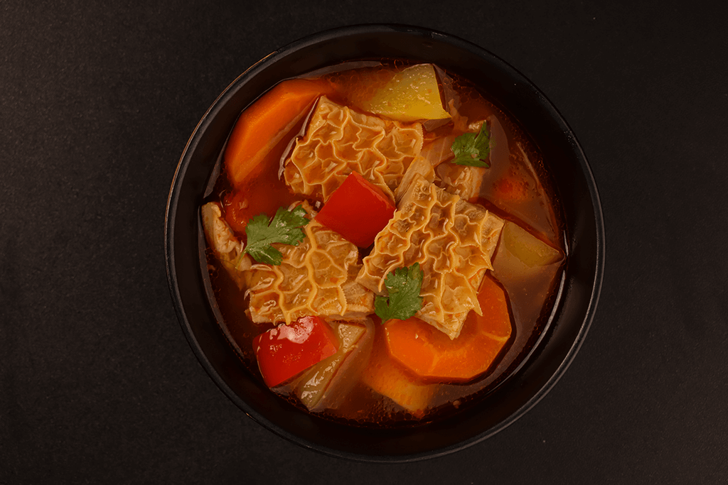 Sopa de Mondongo al estilo casero con Tres Jotas