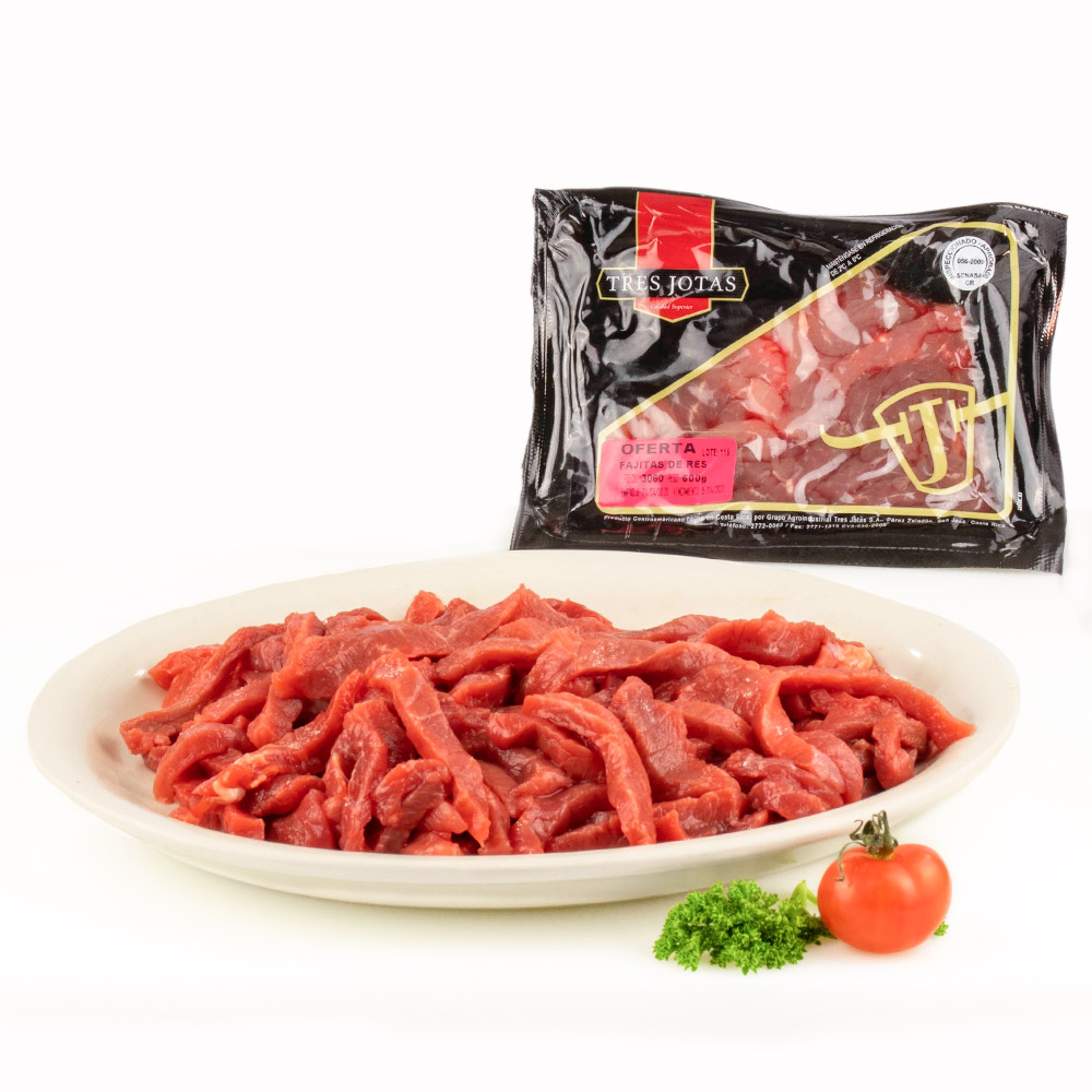 Venta de PAQUETE FAJITAS DE RES 600 GRS en Costa Rica